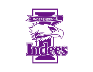 school logo eagle centered on capital letter I